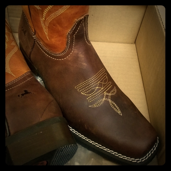 Kids Leather Cowboy Boots - Picture 1 of 6